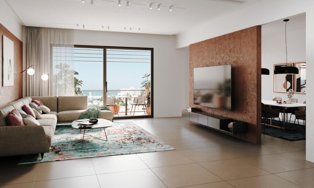 Séjour d'un appartement F4, résidence Safiétou à Yoff, Dakar