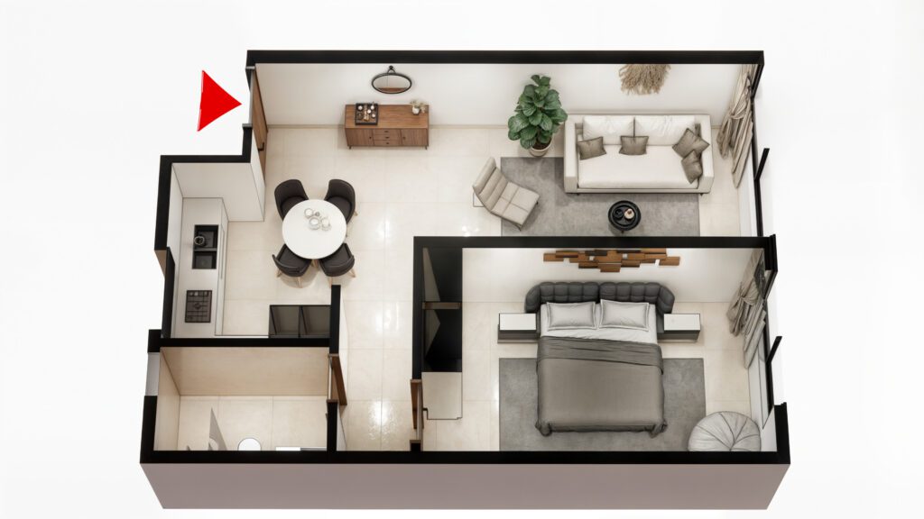 plan 3D de la résidence Salih à Mermoz, appartements à vendre