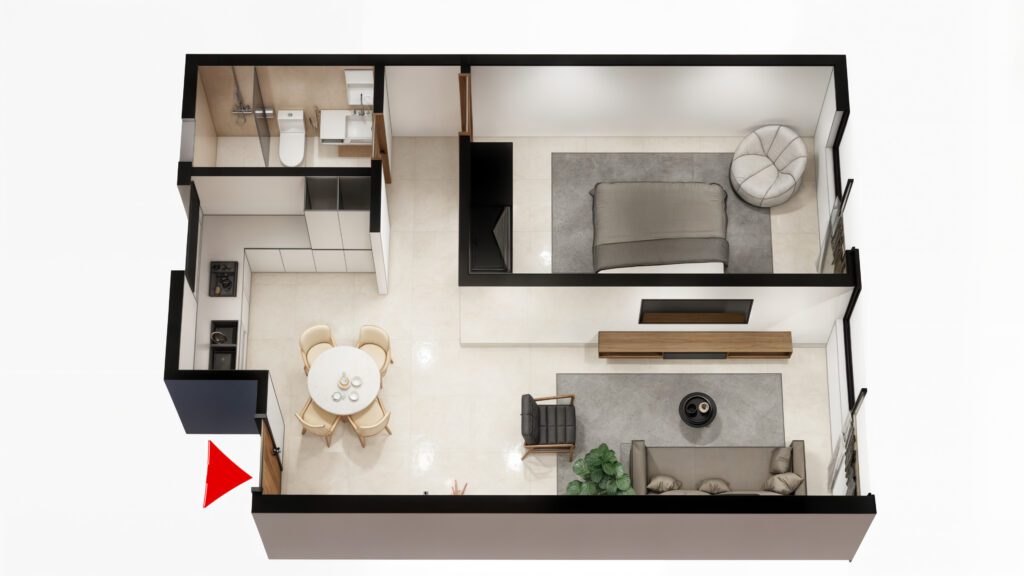 plan 3D de la résidence Salih à Mermoz, appartements à vendre