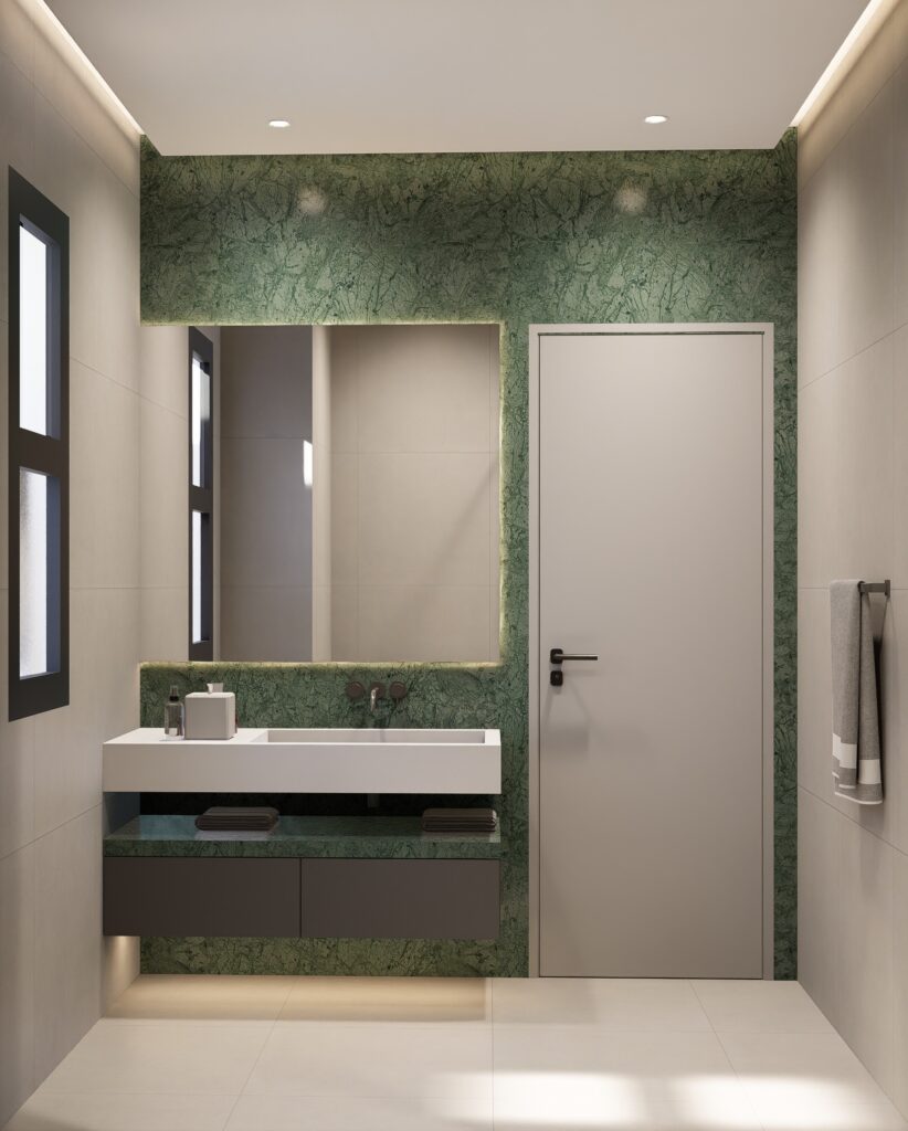 Salle de bain de la résidence Douta Seck au Point E à Dakar, appartements à vendre