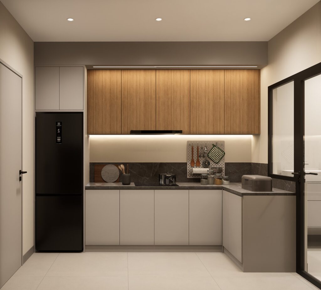 Cuisine de la résidence Douta Seck au Point E à Dakar, appartements à vendre