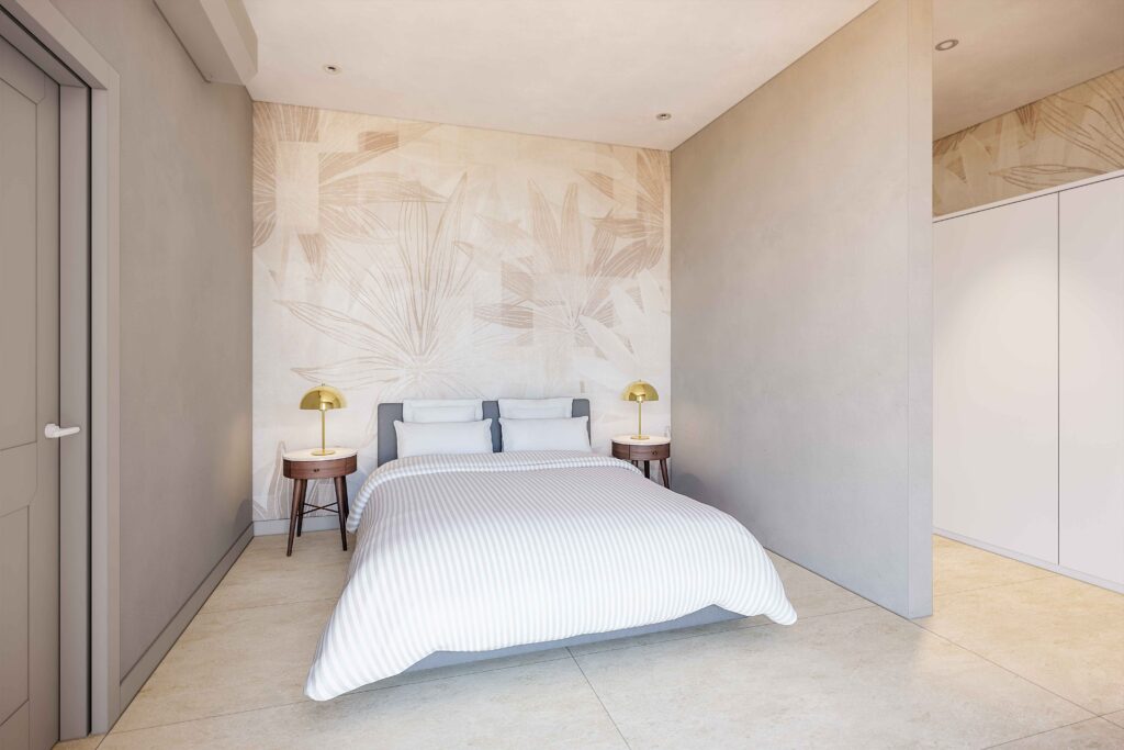 chambre à coucher joliment décoré appartement f3 résidence rahma