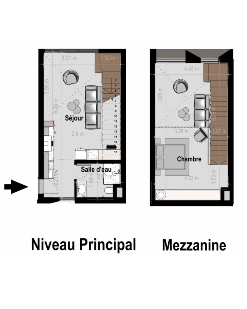 F2 B DUPLEX VM - 65 m²