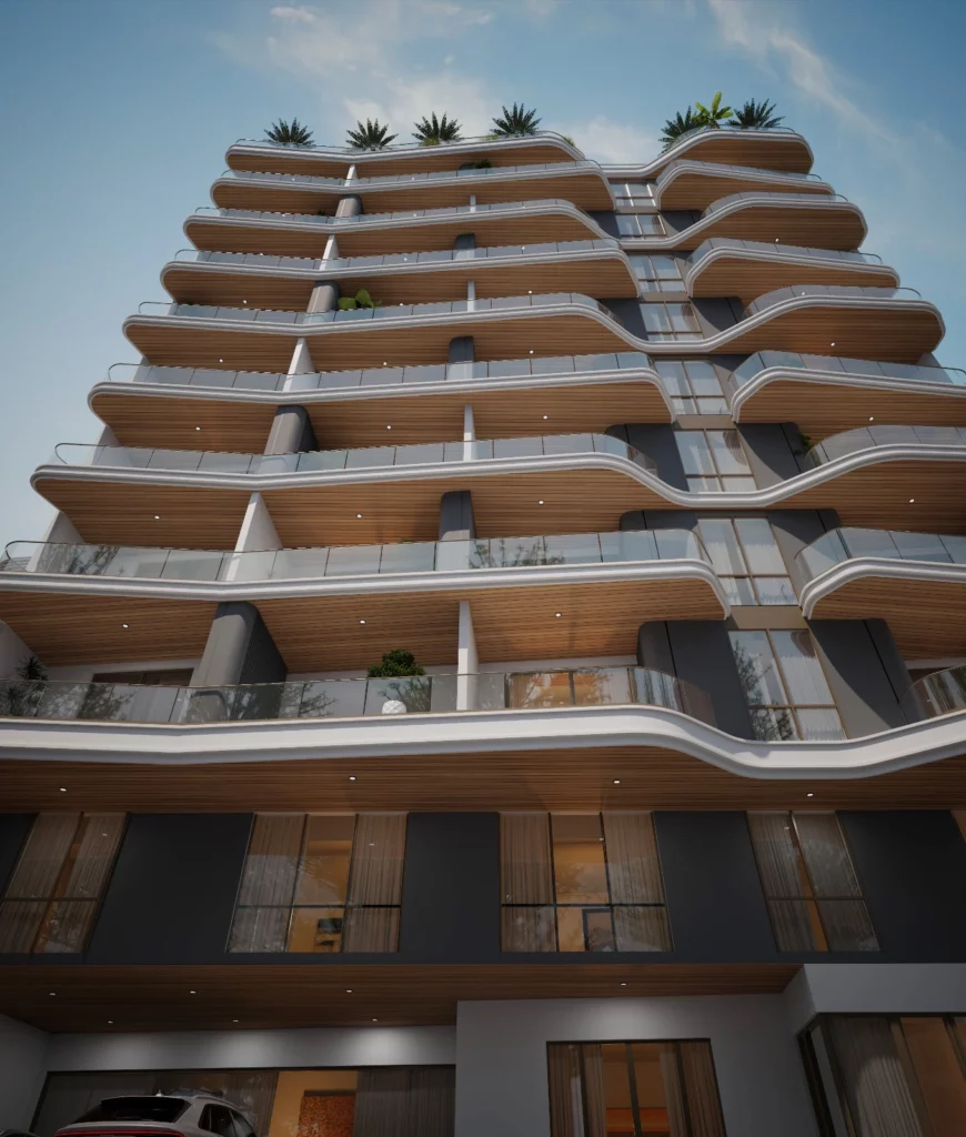 Vue contre plongeante façade SAMIRA