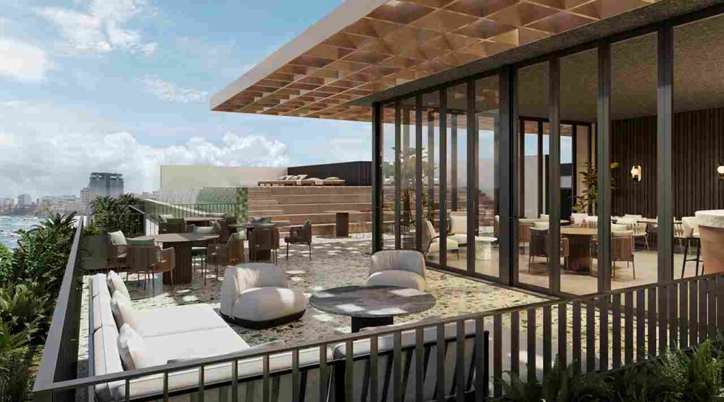 Maquette du club house aménagé sur le rooftop de la résidence ADJA OUMOU OCEANIS