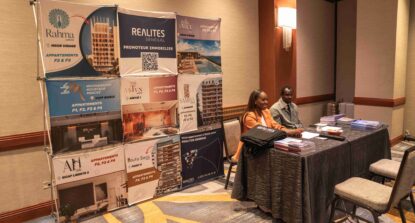 Stand immobilier REALITES SENEGAL avec Amadou DIENG et Awa GAYE